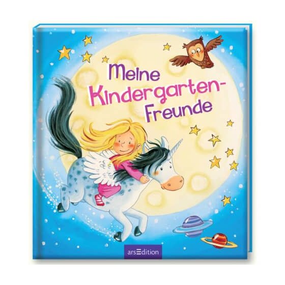 arsEdition Meine Kindergarten-Freunde Einhorn - 64 illustrierte Seiten mit Gitter-Effekt, 20 x 21,5 cm