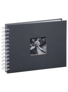hama® Spiral-Album "Fine Art" - 24 x 17 cm, für 50 Fotos im Format 10x15 cm, grau
