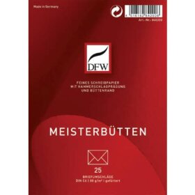 DFW Briefumschlag Meisterbütten - DIN C6,...