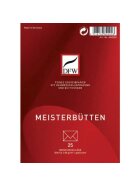 DFW Briefumschlag Meisterbütten - DIN C6, gefüttert, 80 g/qm, 25 Stück