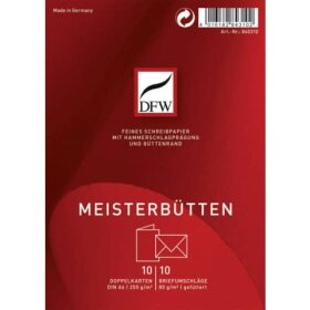 DFW Doppelkarte Meisterbütten - A6 hoch, 10/10