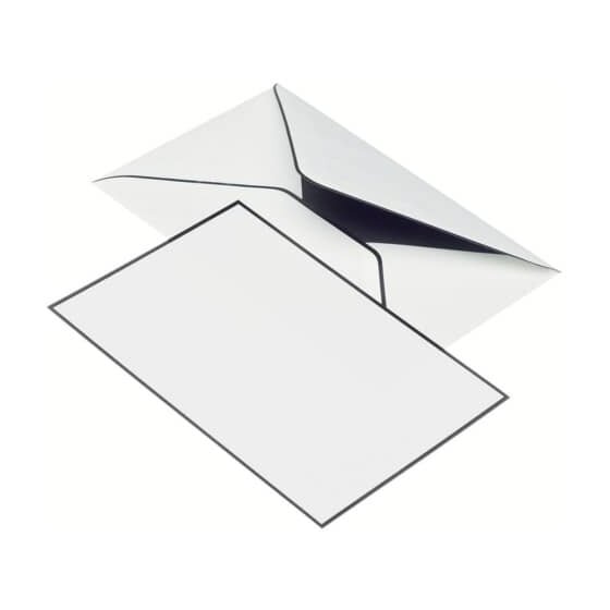 Rössler Papier Trauermappe Karten+Umschläge - DIN A6/C6, weiß, je 5 Stück