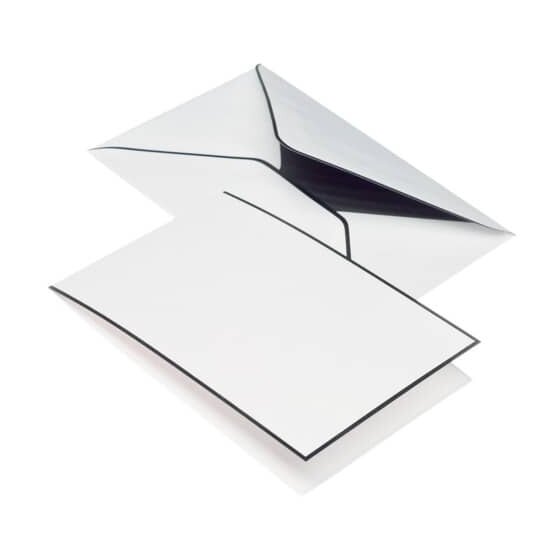 Rössler Papier Trauermappe Karten+Umschläge - DIN A6/C6, weiß, je 5 Stück