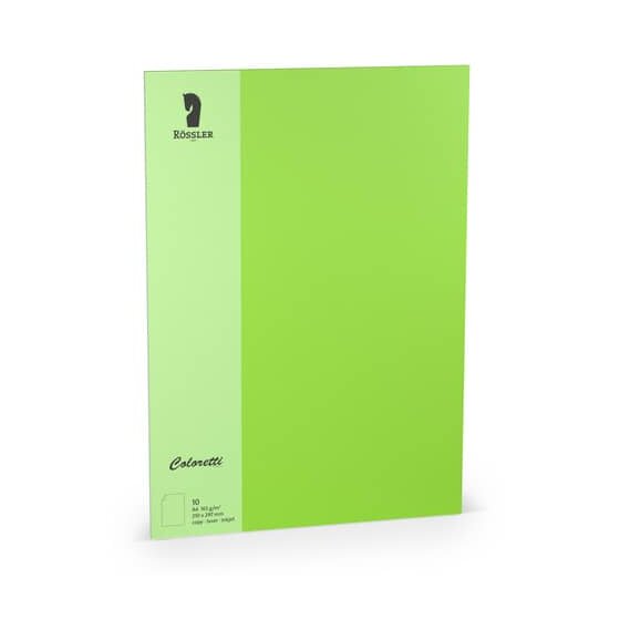Rössler Papier Coloretti Briefbogen - A4, 165g, 10 Blatt, hellgrün