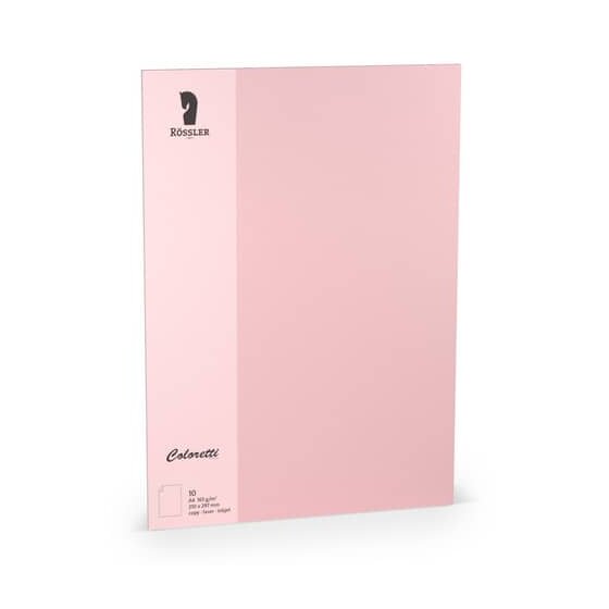 Rössler Papier Coloretti Briefbogen - A4, 165g, 10 Blatt, rosa