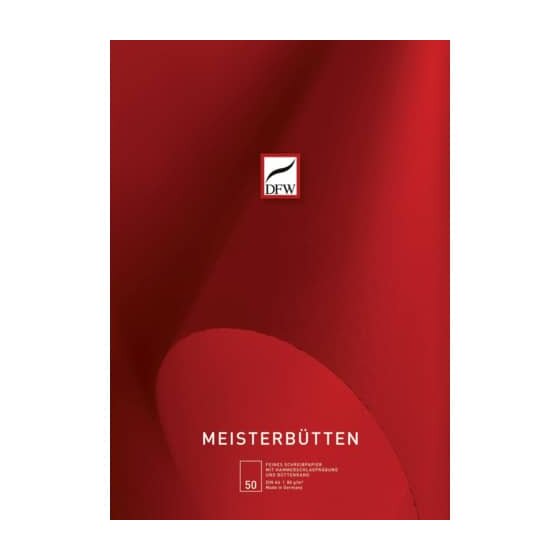 DFW Briefblock  Meisterbütten - A4, unliniert, 80 g/qm, 50 Blatt