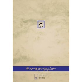 DFW Briefblock Marmorpapier - A4, unliniert, 90 g/qm, 40...