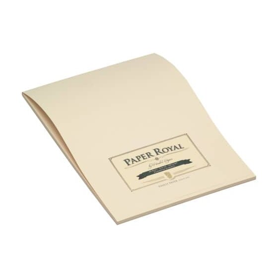 Rössler Papier Paper Royal Briefblock - DIN A4, 40 Blatt, chamois, geripptes Feinpapier, veredelt