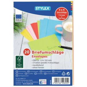 STYLEX® Briefumschläge - C6, ohne Fenster,...