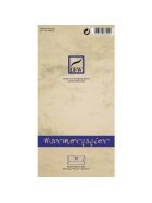 DFW Briefumschlag Marmorpapier - DIN lang, gefüttert, 90 g/qm, 20 Stück, chamois