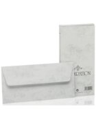 Rössler Papier Briefhülle Inspiration - DL, 20 Stück, grau marmora