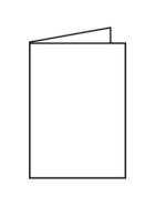 Rössler Papier Coloretti Doppelkarte - B6 hoch, 5 Stück, weiß