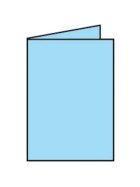 Rössler Papier Coloretti Doppelkarte - B6 hoch, 5 Stück, himmelblau