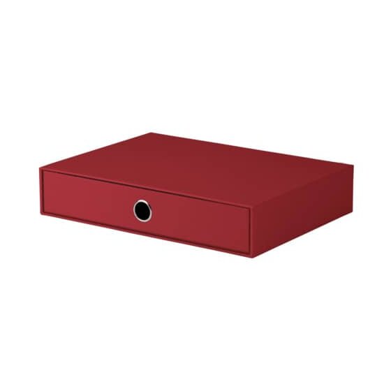 Rössler Papier Schubladenbox SOHO - einzel Schublade für A4, rot
