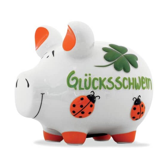 KCG Spardose Schwein "Glücksschwein" - Keramik, mittel