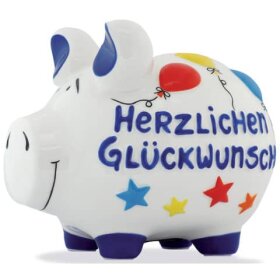 KCG Spardose Schwein "Herzlichen...