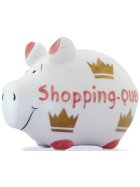 KCG Spardose Schwein "Shopping Queen" - Keramik, klein