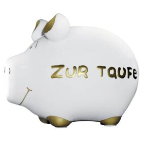 KCG Spardose Schwein "Zur Taufe" - Keramik, klein