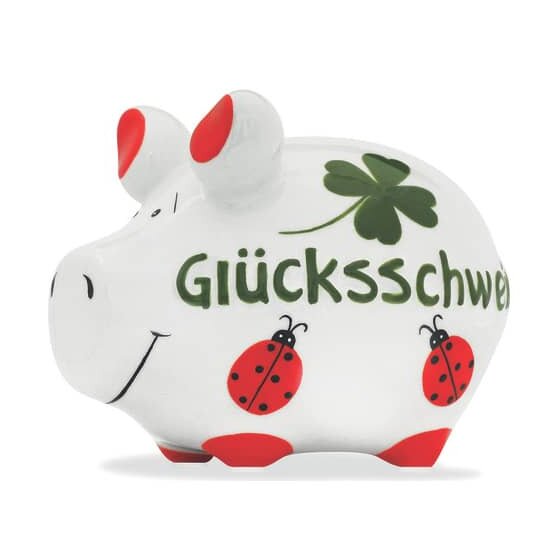 KCG Spardose Schwein "Glücksschwein" - Keramik, klein