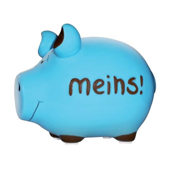 KCG Spardose Schwein "Meins !" - Keramik, klein