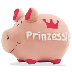 KCG Spardose Schwein "Prinzessin" - Keramik, klein