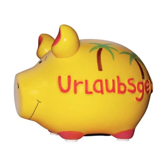KCG Spardose Schwein "Urlaubsgeld" - Keramik, klein