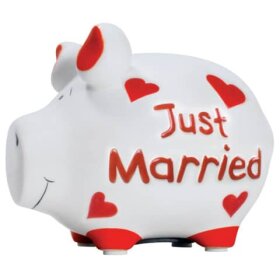 KCG Spardose Schwein "Just Married" - Keramik,...