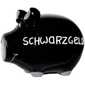 KCG Spardose Schwein "Schwarzgeld" - Keramik,...