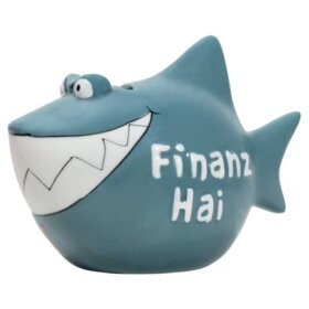 KCG Spardose Hai "Finanz-Hai" - Keramik, klein