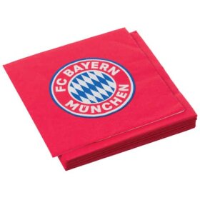 FC Bayern Servietten - 33 x 33 cm, rot, 20 Stück