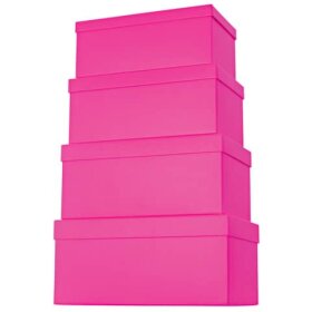 Stewo Geschenkkarton One Colour - 4 tlg., hoch, pink