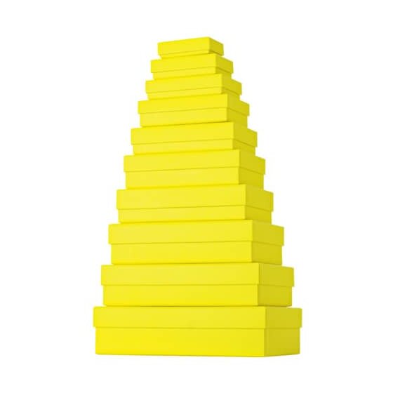 Stewo Geschenkkarton One Colour - 10 tlg., flach, gelb