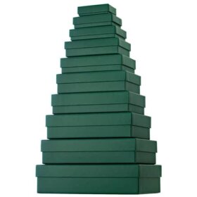Stewo Geschenkkarton - 10 tlg., flach, dunkelgrün