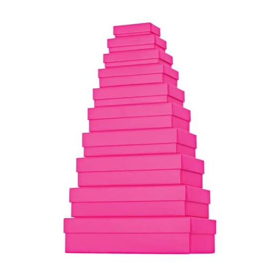 Stewo Geschenkkarton One Colour - 10 tlg., flach, pink
