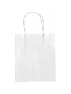 Folia Geschenktragetasche - 12 x 5,5 x 15 cm, 20 Stück, weiß