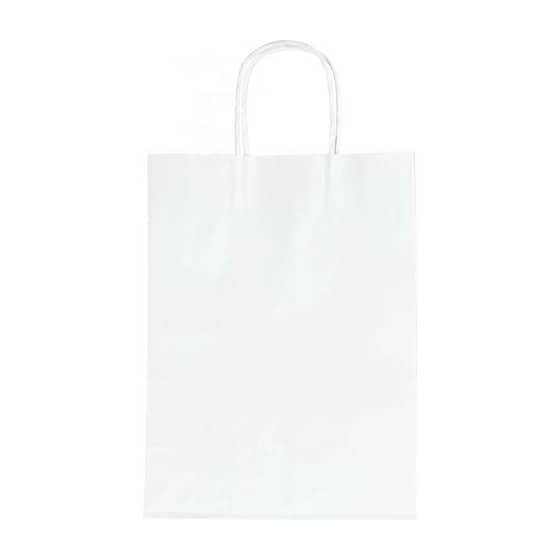 Folia Geschenktragetasche - 24 x 12 x 31 cm, 20 Stück, weiß