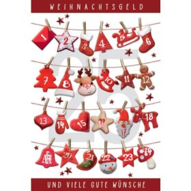 Kurt Eulzer Druck Geldscheinkarte - Weihnachtswünsche