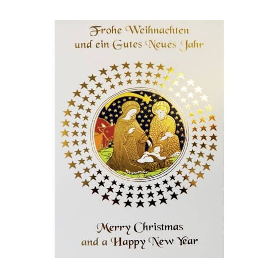 Grußkarte - Weihnachts- und Neujahrswünsche  christliches Motiv