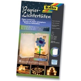 Folia Lichtertüte - 5 Stück, 24,5x14x8,5 cm,...