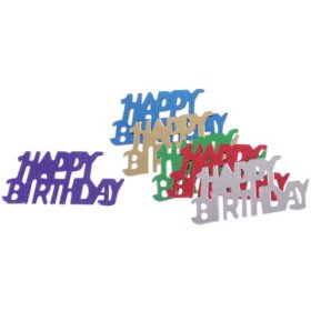 PaperStyle Konfetti Happy Birthday - ca. 32 mm, sortiert