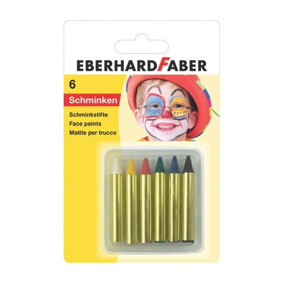 Eberhard Faber Schminkstifte-Set - kurz, 6 Farben sortiert