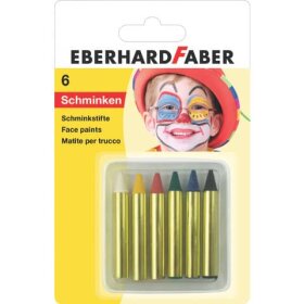 Eberhard Faber Schminkstifte-Set - kurz, 6 Farben sortiert