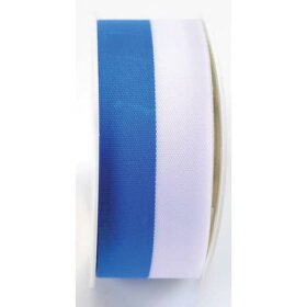 Goldina® Zier Acetatband - 15 mm x 25 m, blau/weiß
