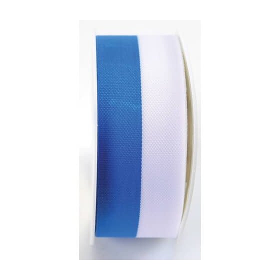Goldina® Zier Acetatband - 25 mm x 25 m, blau/weiß