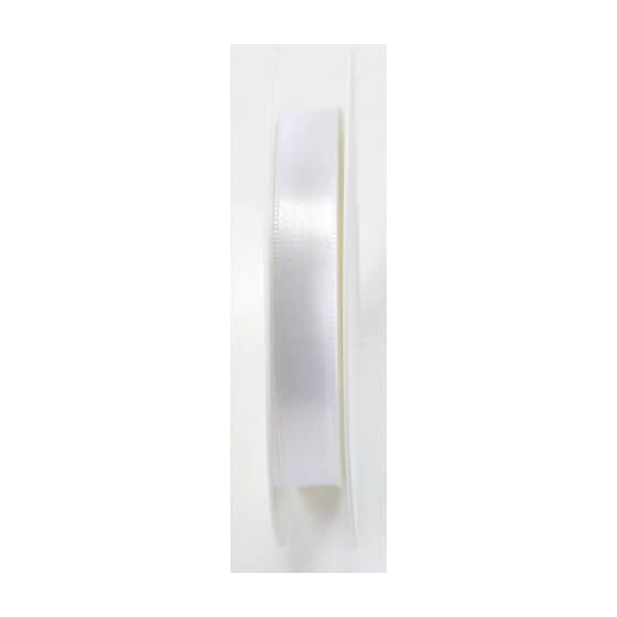 Goldina® Doppelsatinband - 15 mm x 25 m, weiß