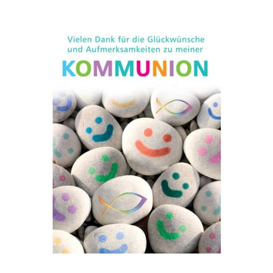 Kurt Eulzer Druck Danksagungskarte Kommunion - 5 Stück