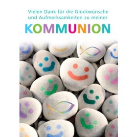 Kurt Eulzer Druck Danksagungskarte Kommunion - 5 Stück