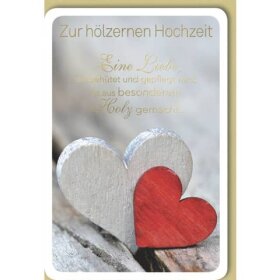 Verlag Dominique Hölzerne Hochzeitskarte - inkl....