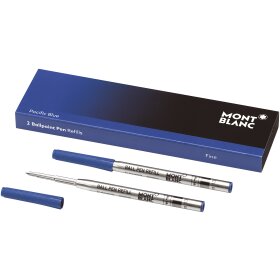 Montblanc® Kugelschreibermine - F, 2 Minen, pacific blue