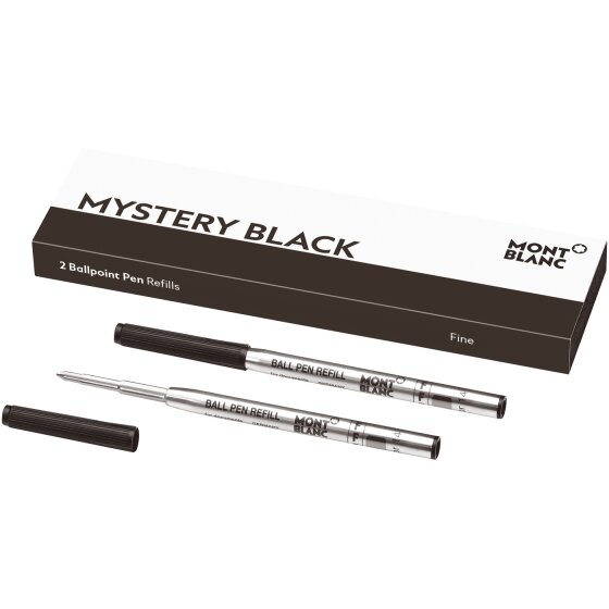 Montblanc® Kugelschreibermine - F, 2 Minen, mystery black